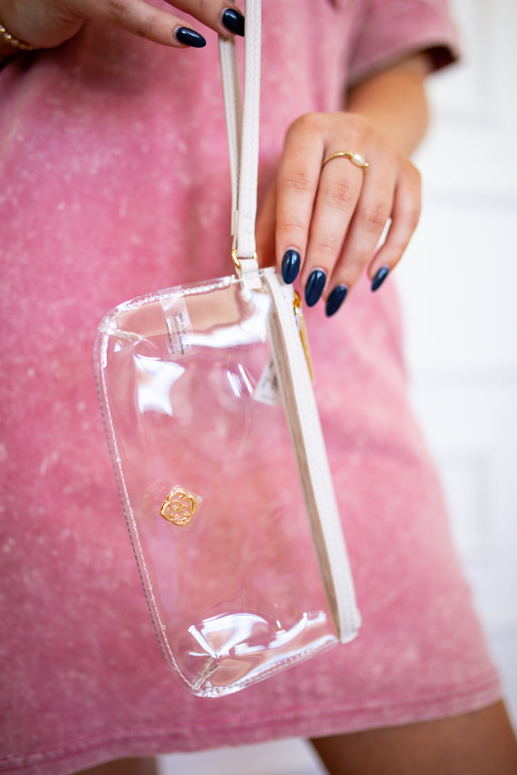 Clear Wristlet Gold Clear - Southern Belle Boutique