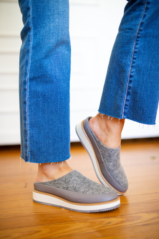 Ramble Platform Mule - Grey - Southern Belle Boutique
