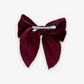 Fable Bow on Clip - Cranberry Velvet - Southern Belle Boutique