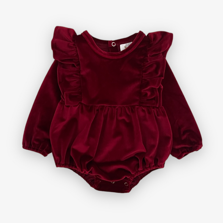 Vivian Bubble - Cranberry Velvet - Southern Belle Boutique