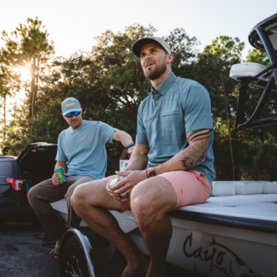 Oysterman S/S Woven | Smoke Blue - Southern Belle Boutique