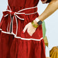 Garnet Embroidered Tiered Mini Dress