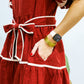 Garnet Embroidered Tiered Mini Dress