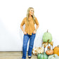Brown Layered Shoulder Tie Sweater - Camel