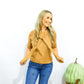 Brown Layered Shoulder Tie Sweater - Camel