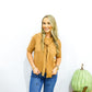 Brown Layered Shoulder Tie Sweater - Camel