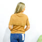 Brown Layered Shoulder Tie Sweater - Camel