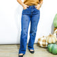 Rhinestone Detailed High Rise Jeans