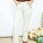 Tummy Control High Rise Textured Jean - Ivory