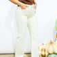 Tummy Control High Rise Textured Jean - Ivory