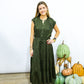 Olive Tiered Midi Dress