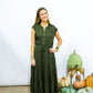 Olive Tiered Midi Dress