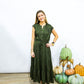 Olive Tiered Midi Dress