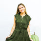 Olive Tiered Midi Dress