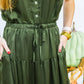 Olive Tiered Midi Dress