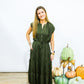 Olive Tiered Midi Dress