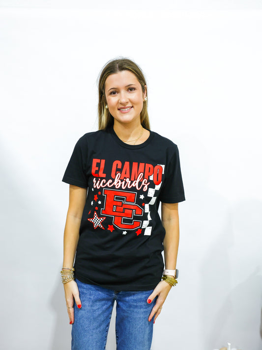 El Campo Ricebird EC Black Tee
