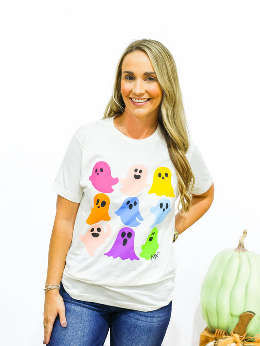 Colorful Ghost Tee - Southern Belle Boutique