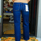 Mid Rise Crop Straight Cut Hem Jean - Medium