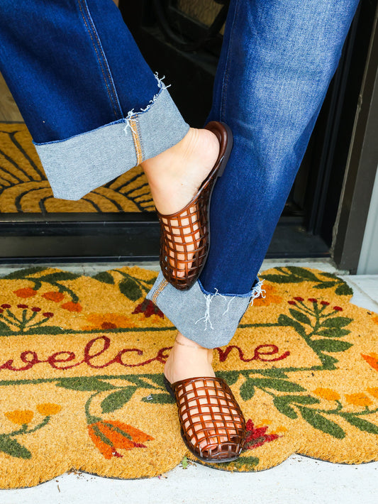 Mary Jane Jelly Flat Sandal