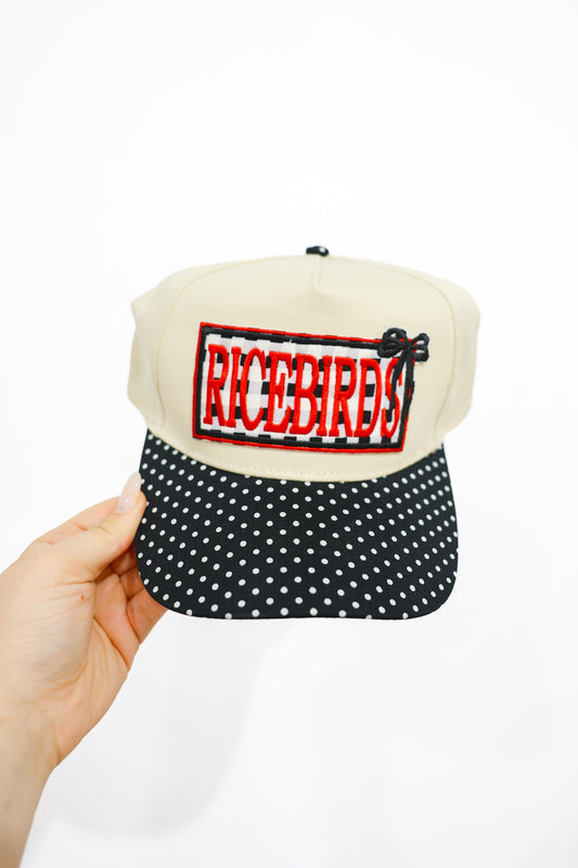 Ricebird Patch Black Checkered Trucker Hat - Southern Belle Boutique