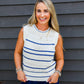 Alondra Stripe Crochet Detail Sweater