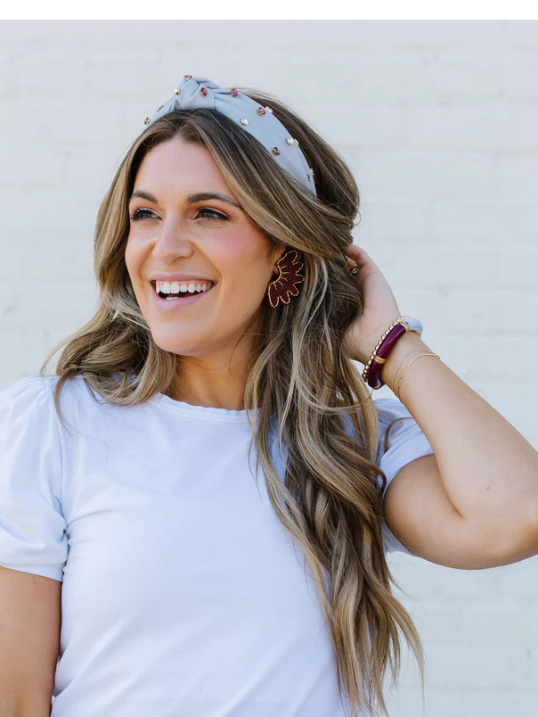 Ella Earrings - Maroon - Southern Belle Boutique