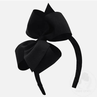 Mini King Classic Bow Headband - Black - Southern Belle Boutique