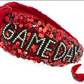 Red Sequin Game Day Headband