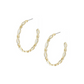 Bloom Hoop Earrings - Gold White