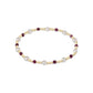 Pearl Sincerity Pattern 4MM Bead Bracelet - Ruby
