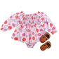 Pink Pumpkin Scrunch Romper - Southern Belle Boutique