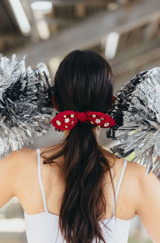 Texas A&M Maroon Logo Bow Scrunchie - Southern Belle Boutique