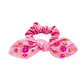 Shimmer Bow Scrunchie with Hand Sewn Crystals in Pink - Southern Belle Boutique