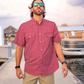 The Houston Pearl Snap Fishing Shirt - Red - Southern Belle Boutique