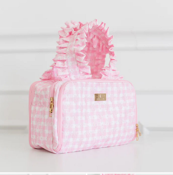 Ruffled Nylon Cutie Caddie - Pink Floral