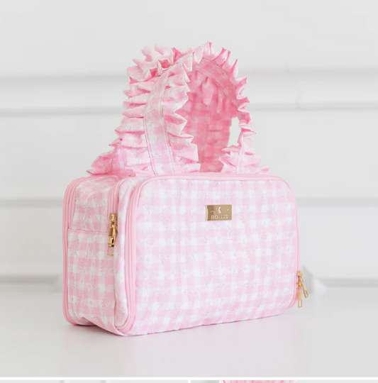 Ruffled Nylon Cutie Caddie - Pink Floral