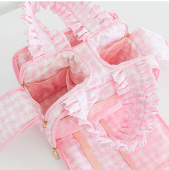 Ruffled Nylon Cutie Caddie - Pink Floral