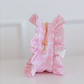 Ruffled Nylon Medium Pouch - Blue Floral