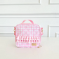 Ruffled Nylon Lunchbox - Pink Floral
