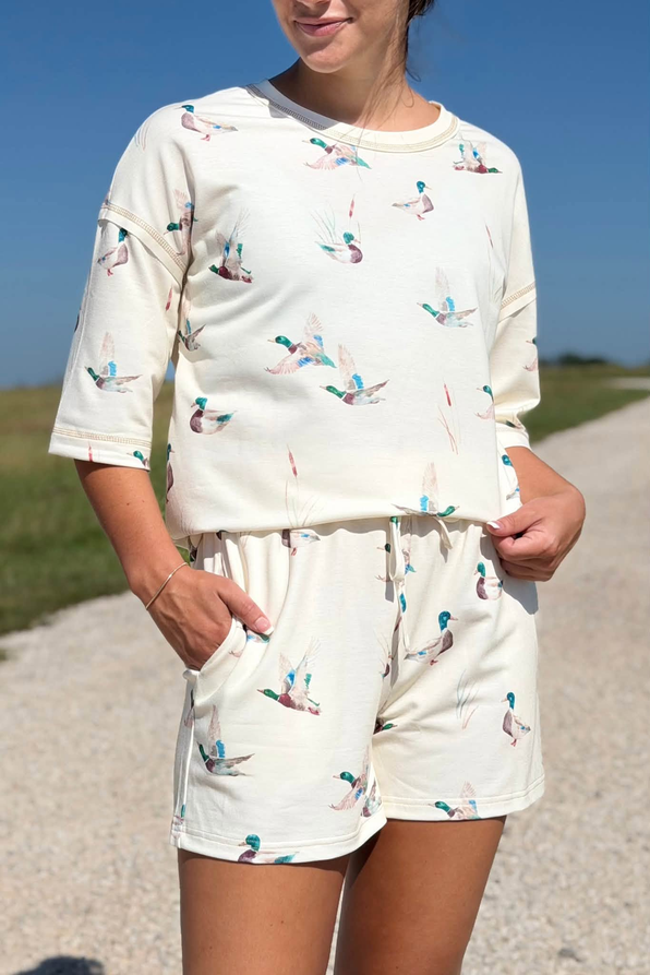 Mallory Duck Print Short Set