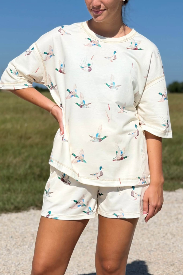 Mallory Duck Print Short Set