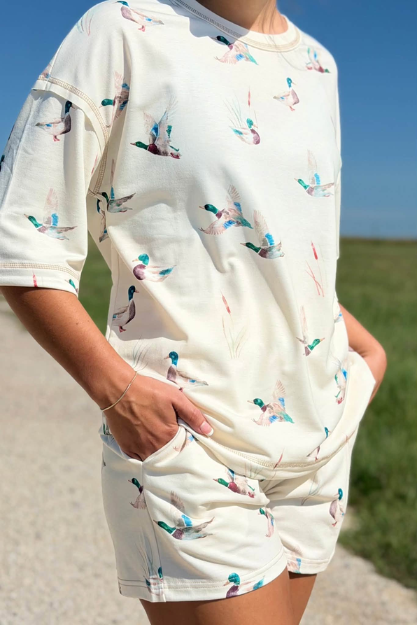 Mallory Duck Print Short Set