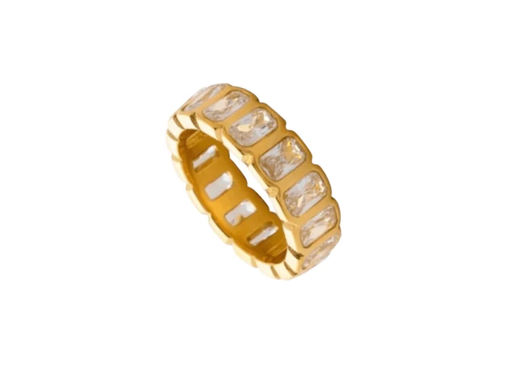 Emerald Cut Infinity Ring - Southern Belle Boutique