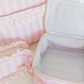 Ruffled Nylon Lunchbox - Pink Polka Stripe