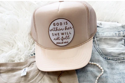 God is within her Trucker Hat - Southern Belle Boutique