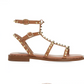 Sunnie Studded Gladiator Sandal - Tan - Southern Belle Boutique