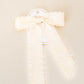 Ruffle Hair Bow - Cream