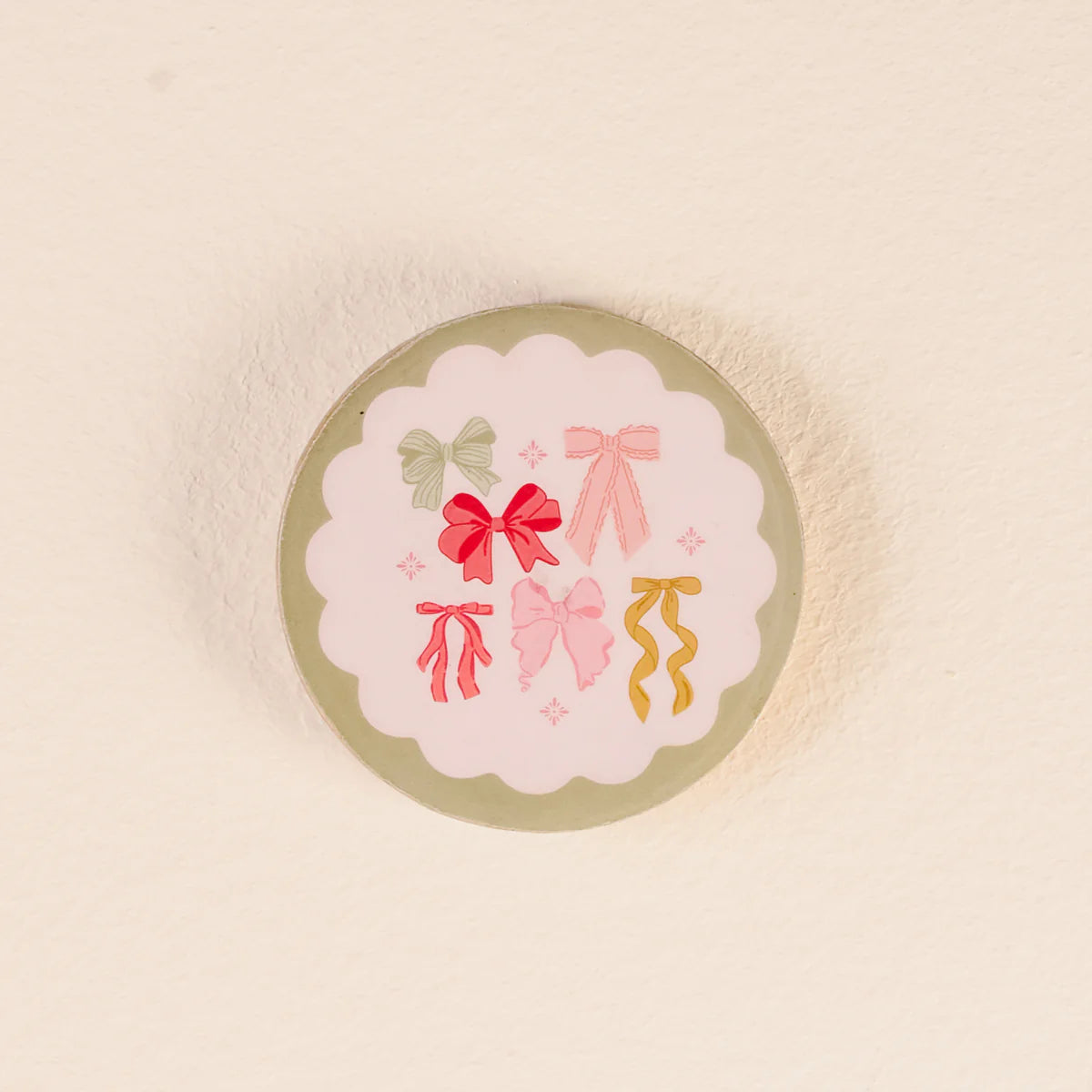 Bow Affair Wood Enamel Coaster - Southern Belle Boutique