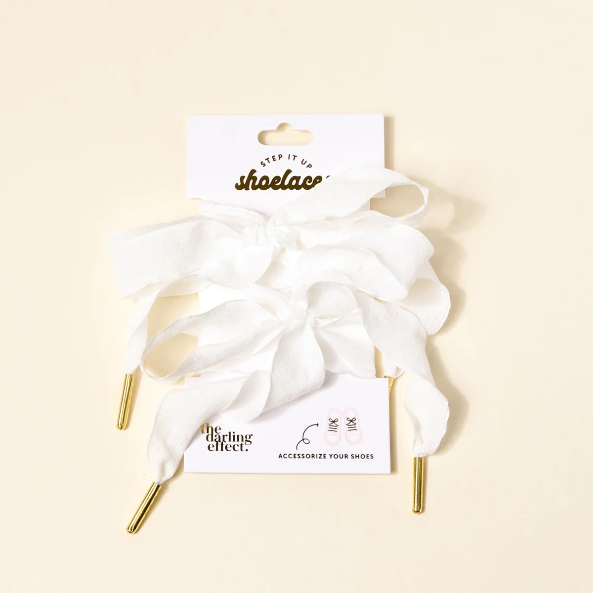 Step It Up Shoelaces- Frilly White